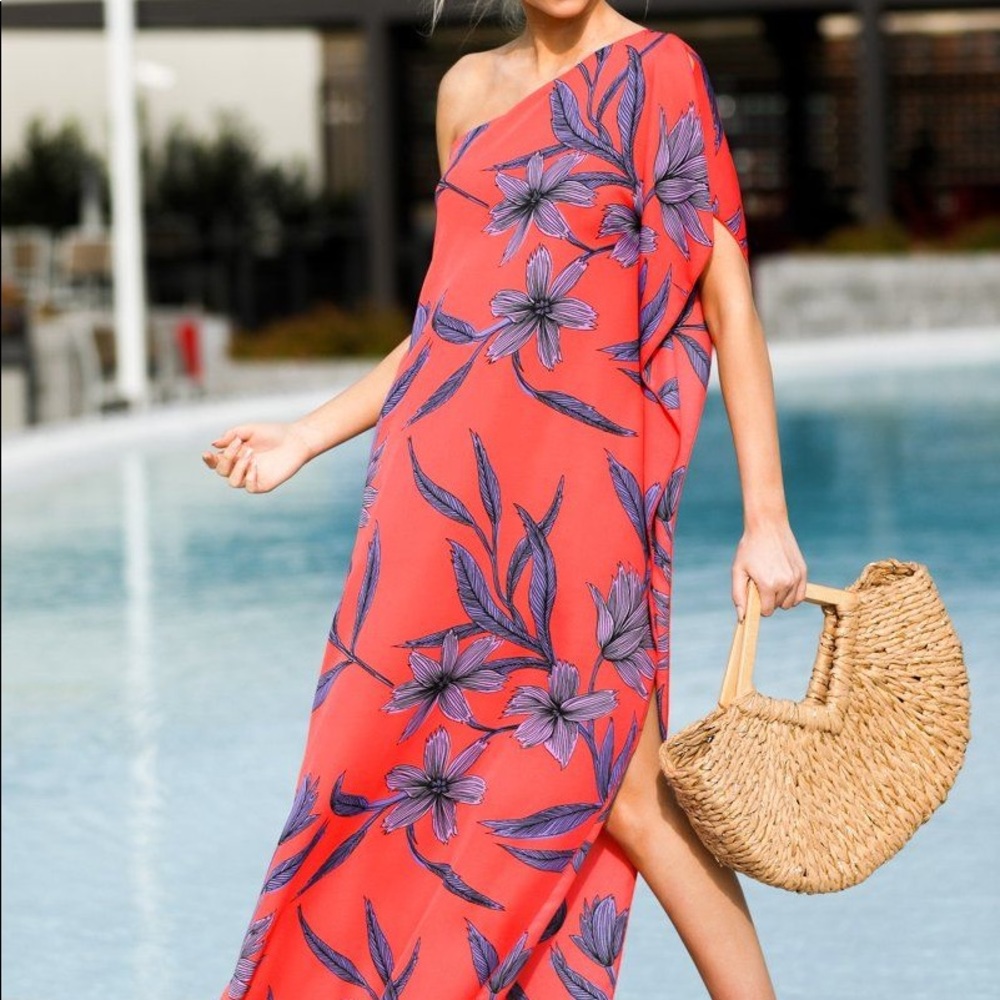 One Shoulder Maxi Dress